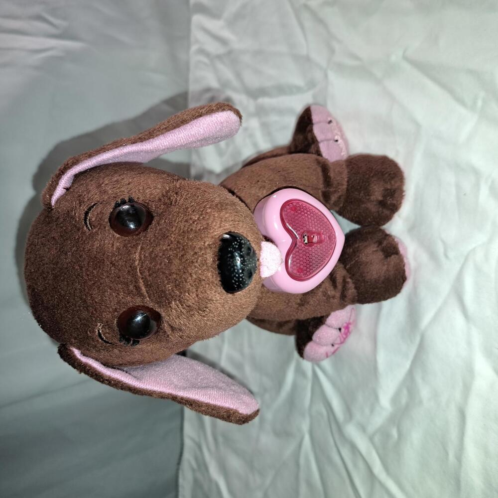 Cabbage Patch Kids Brown Plush Puppy with Pink Heart